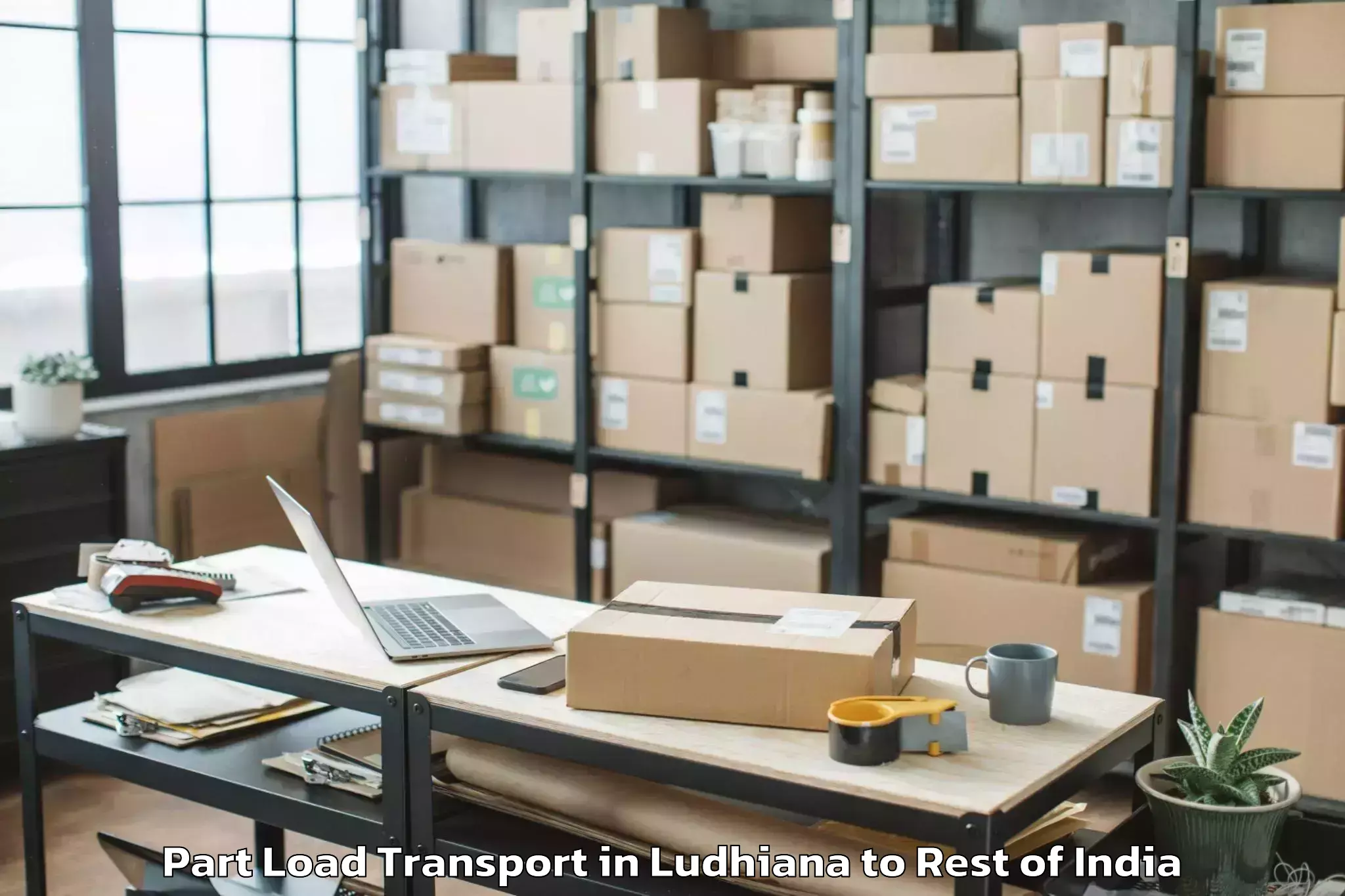 Trusted Ludhiana to Pulwama Part Load Transport